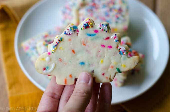 Funfetti Cut-Out Sugar Cookies: No dough chilling necessary for these soft cut-out sugar cookies that are filled with colorful sprinkles and perfect for any occasion. Crisp edges, soft centers, and completely customizable in flavor and shape!