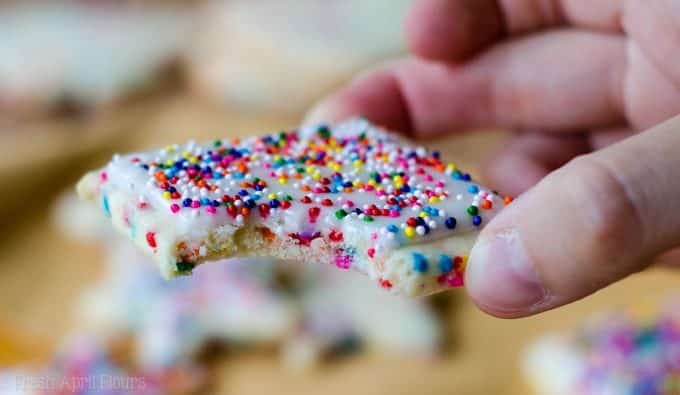 Funfetti Cut-Out Sugar Cookies: No dough chilling necessary for these soft cut-out sugar cookies that are filled with colorful sprinkles and perfect for any occasion. Crisp edges, soft centers, and completely customizable in flavor and shape!