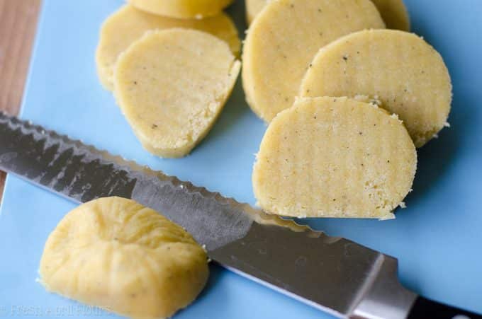 Lemon Pepper Slice & Bake Cookies: Sweet and tart lemon cookies, spiced with a hint of black pepper, and textured with crunchy cornmeal.