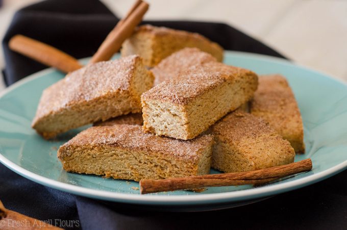 Snickerdoodle Biscotti: Cinnamon-spiced biscotti covered in a crunchy cinnamon sugar coating. It's just asking to be dunked in coffee!