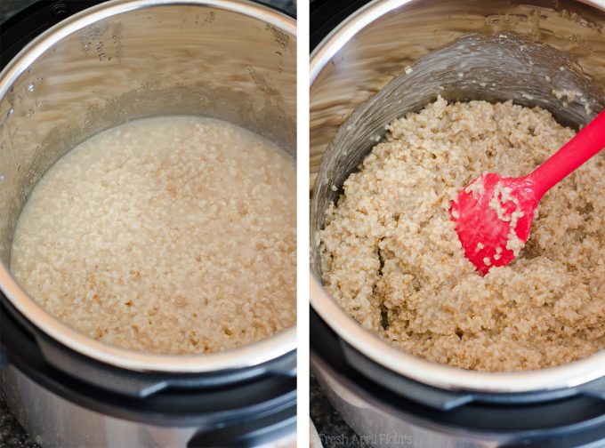Instant Pot Steel Cut Oats: Everything you love about steel cut oats WITHOUT all the time it takes to cook them on the stove. Soft and fluffy and ready for all of your favorite add-ins!