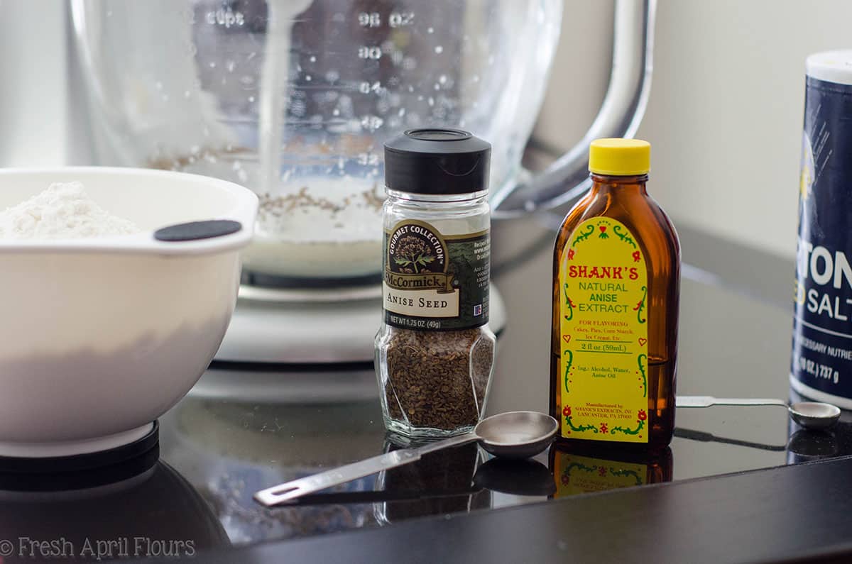 mise en place with anise seed and anise extract