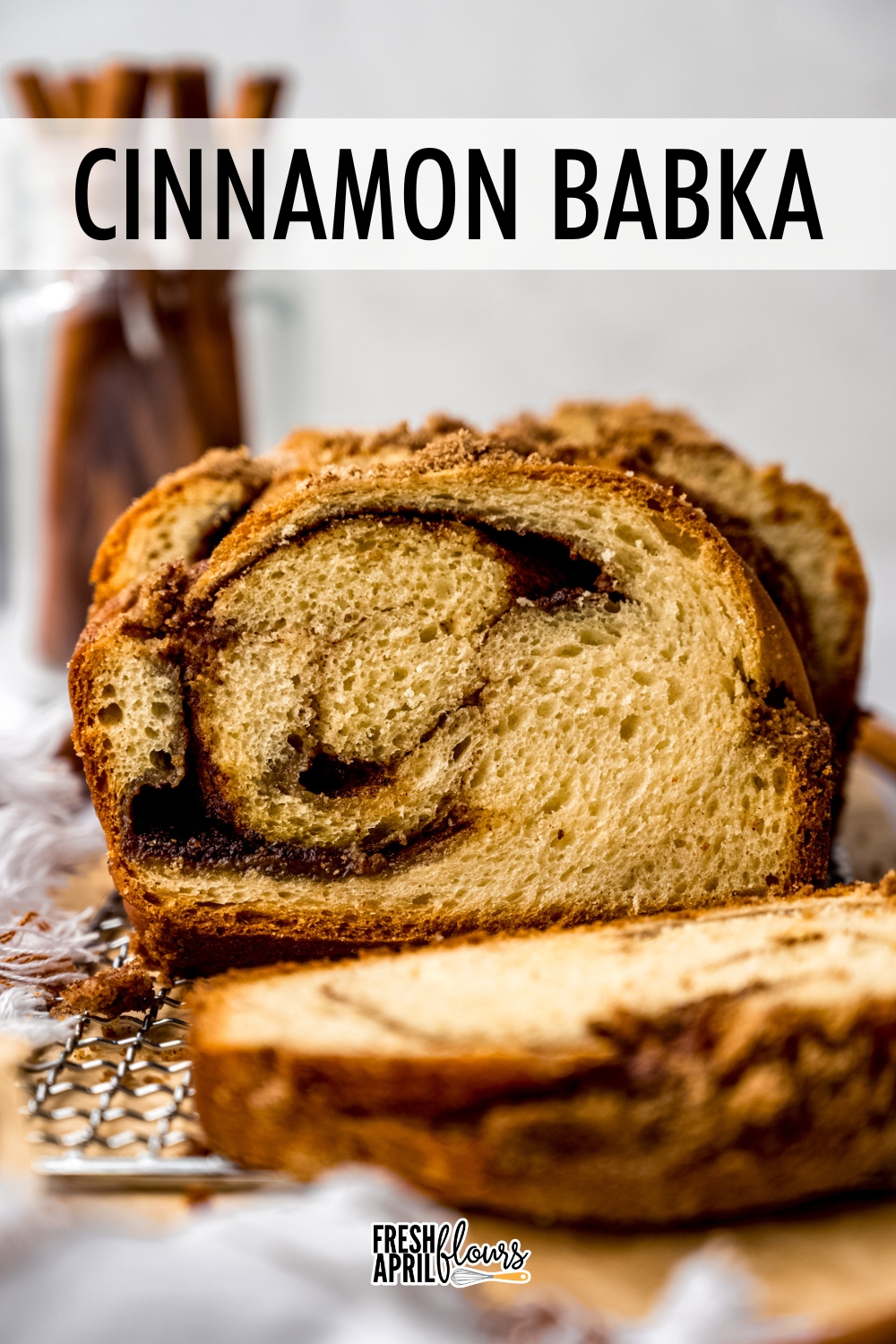 This beautiful twisted bread starts with a soft and fluffy enriched yeast dough that’s swirled with cinnamon sugar ribbons and a sandy cinnamon streusel topping. This loaf of bread tastes like a big cinnamon roll! via @frshaprilflours