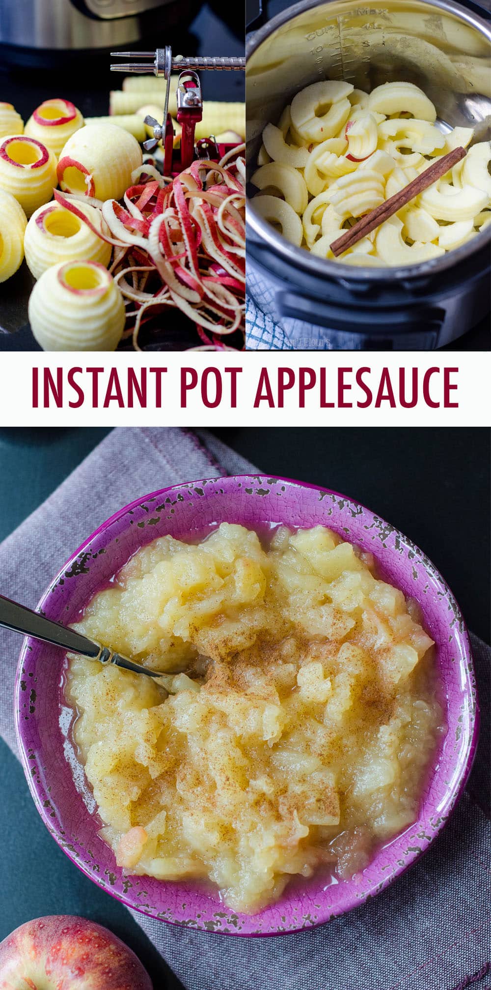 All-natural, no sugar added, homemade applesauce, ready in 4 minutes! via @frshaprilflours