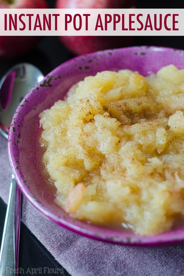 All-natural, no sugar added, homemade applesauce, ready in 4 minutes! via @frshaprilflours