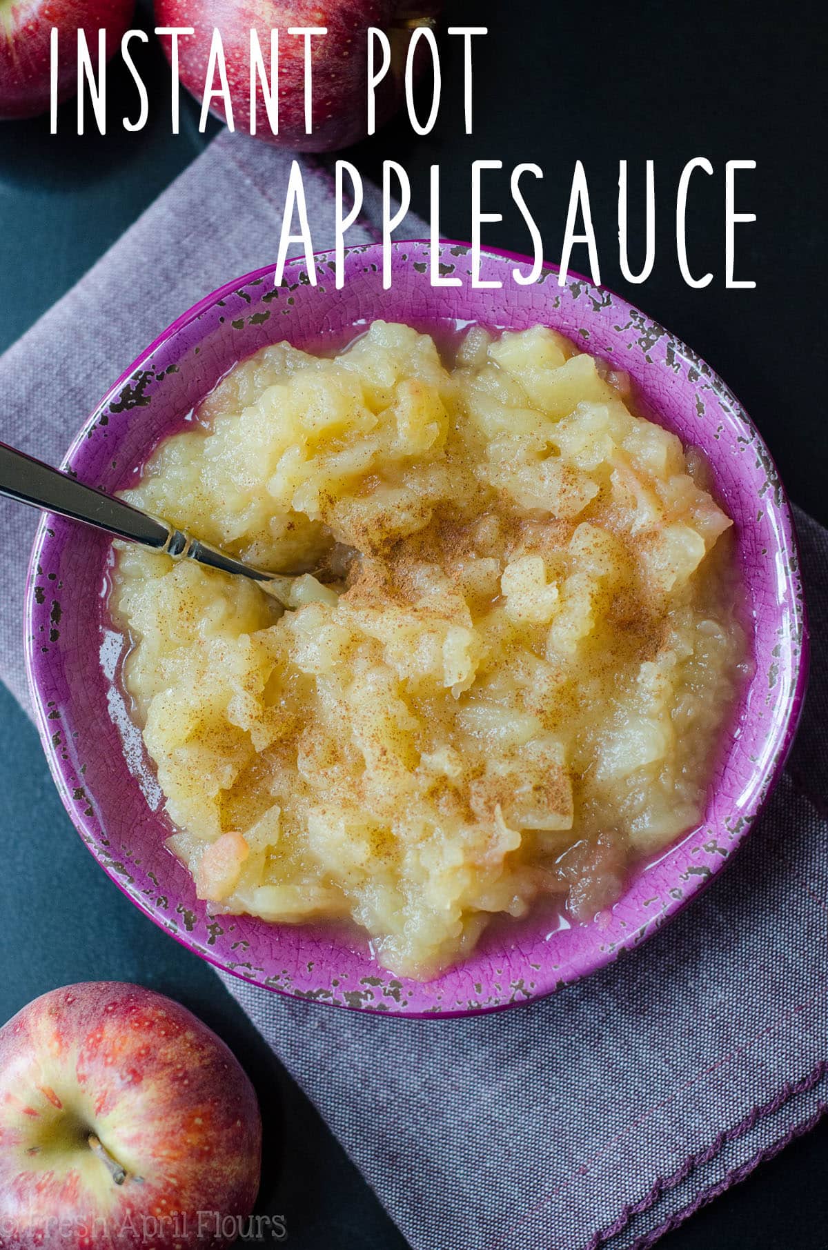 Instant Pot Applesauce: All-natural, no sugar added, homemade applesauce, ready in 4 minutes!