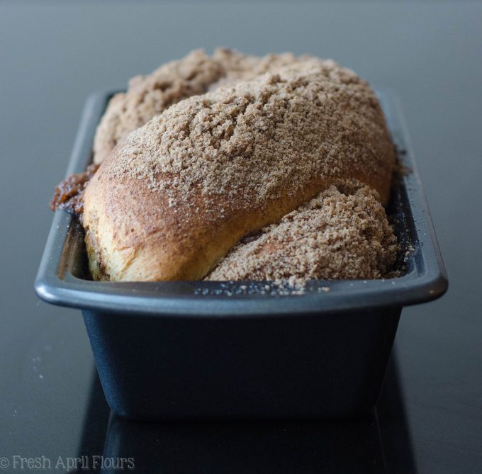 Cinnamon Babka: A simple twisted yeast bread with a cinnamon sugar filling and topped with cinnamon streusel. This loaf of bread tastes like a big cinnamon bun!