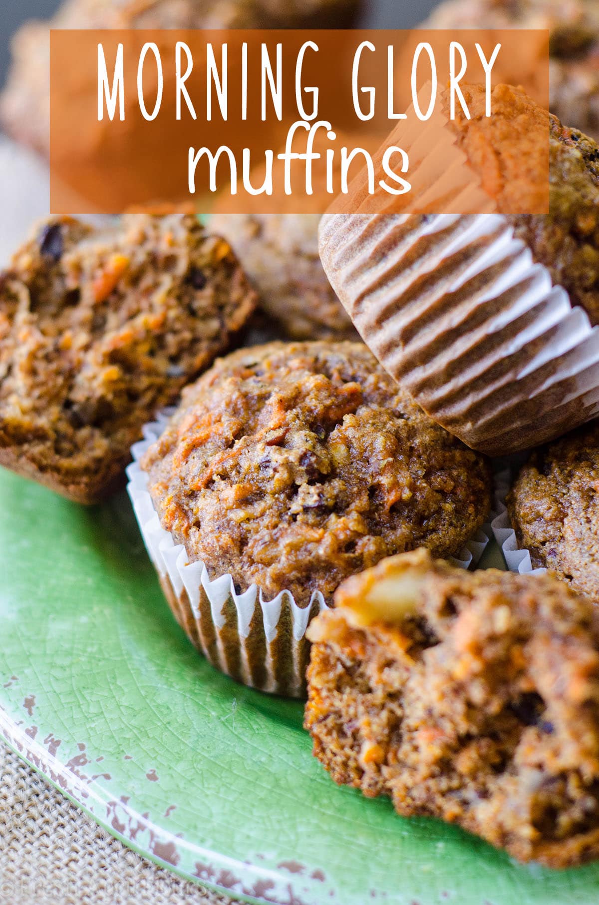 Morning Glory Muffins: Hearty whole wheat muffins packed with fruits, vegetables, nuts, and flaxseed to fill you up at breakfast time. via @frshaprilflours