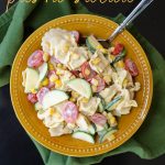 Summer Pasta Salad: A lightly creamy tortellini pasta salad filled with summer's best vegetables.