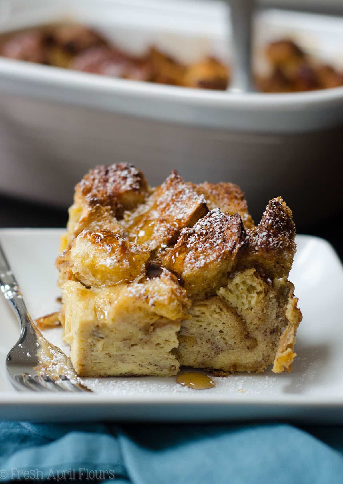 french toast casserole on a plate