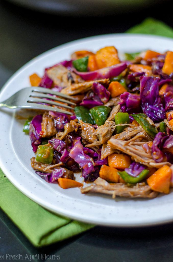 BBQ Brisket Hash: BBQ brisket gets a vegetable overhaul, combined with tender sweet potatoes, crunchy red cabbage, and spicy poblano and jalapeño peppers.