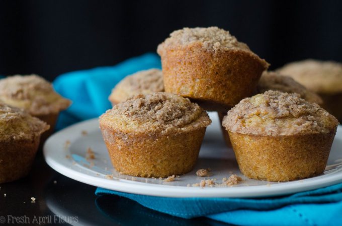 Coffee Cake Muffins: Buttery, brown sugar muffins topped with a cinnamon streusel are everything you love about coffee cake in handheld form!