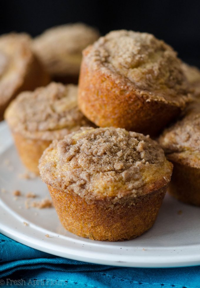 Coffee Cake Muffins: Buttery, brown sugar muffins topped with a cinnamon streusel are everything you love about coffee cake in handheld form!