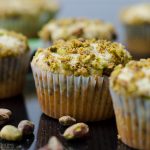 Pistachio Muffins: Moist and tender muffins naturally flavored with finely ground pistachios.