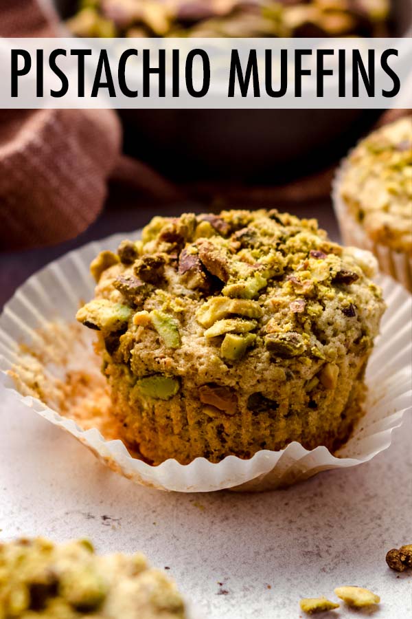 These pistachio muffins taste like they came straight from a bakery with their perfectly domed tops and robust pistachio flavor that comes entirely from real pistachios. via @frshaprilflours