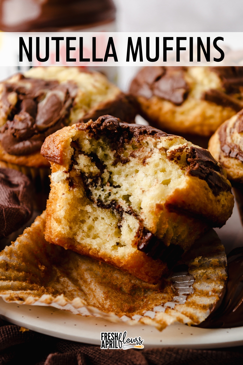 These easy Nutella muffins start with a simple buttermilk base that gets swirled with Nutella in every bite for the perfect balance of sweet, chocolatey, and nutty. via @frshaprilflours