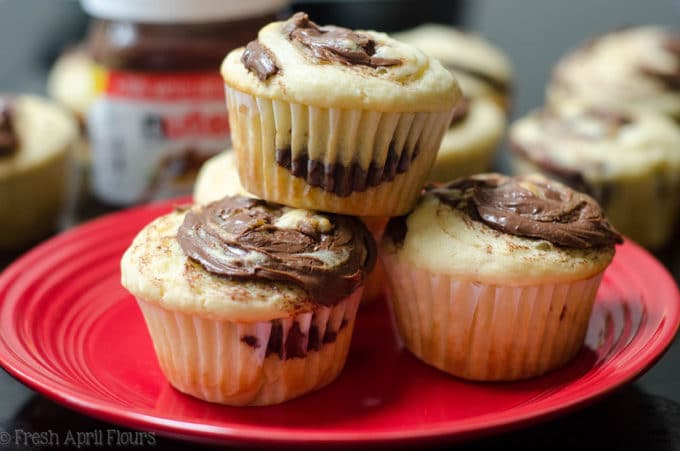 Nutella Swirl Muffins: Basic buttermilk muffins get a jazzy upgrade with Nutella swirled into every bite.