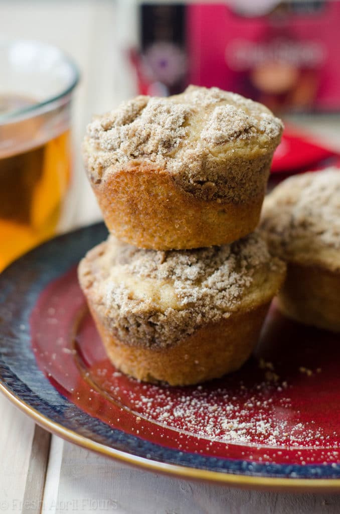 Chai Spiced Muffins: Buttery, brown sugar muffins spiced with cardamom and topped with a chai spiced streusel give a whole new dimension to your morning muffin.