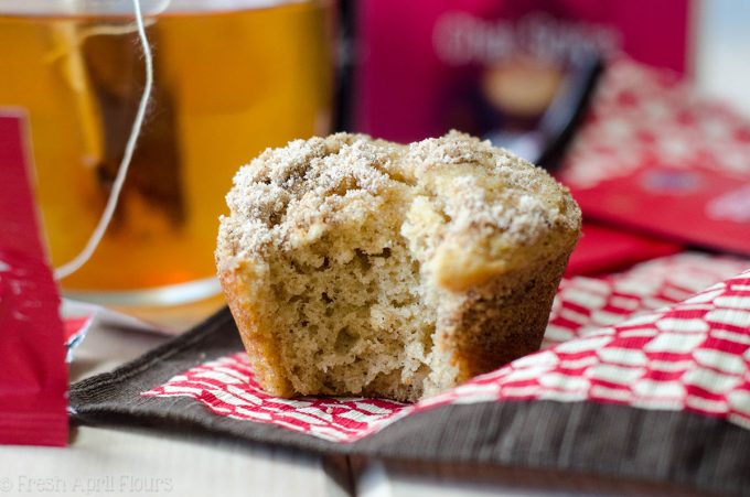 Chai Spiced Muffins: Buttery, brown sugar muffins spiced with cardamom and topped with a chai spiced streusel give a whole new dimension to your morning muffin.