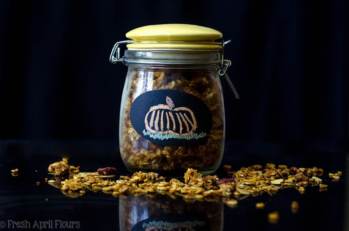 Soft-Baked Pumpkin Pie Granola: Homemade spiced granola gets a pumpkin flair thanks to real pumpkin, and sweetened with brown sugar and maple syrup. Not your ordinary crunchy granola-- this stuff is soft like pie!