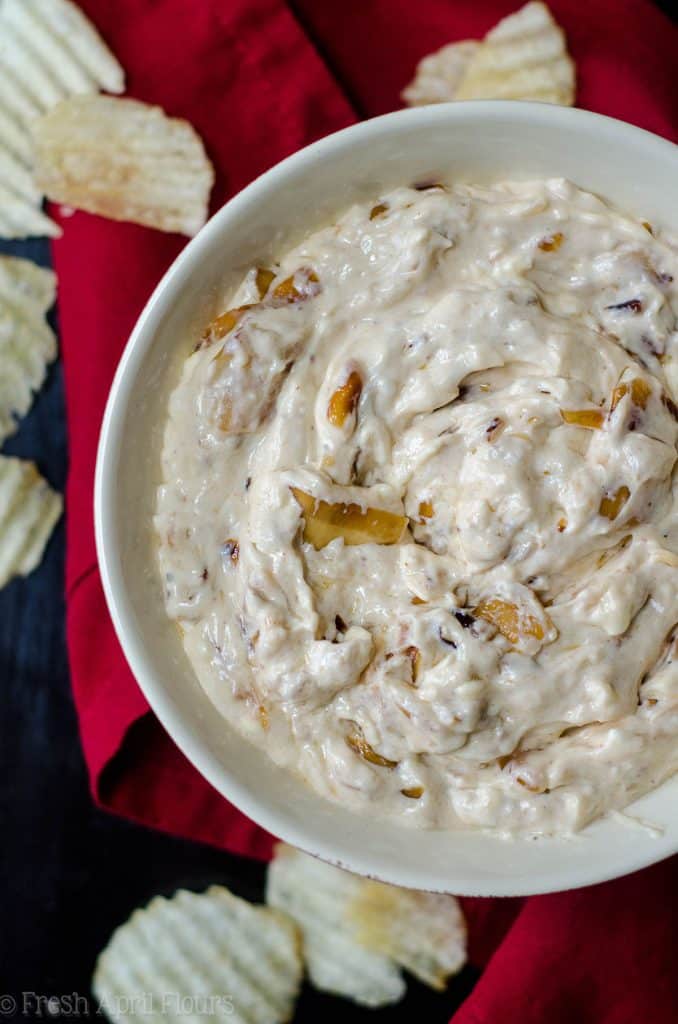 Caramelized Onion Dip: Creamy, flavorful dip bursting with sweet cooked onions. Perfect with both veggies and chips!