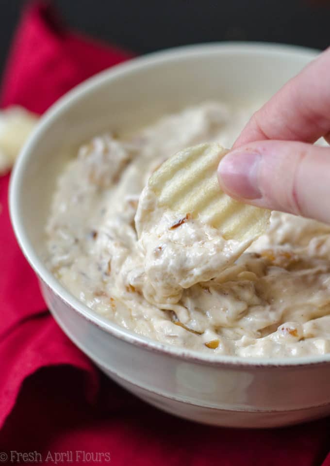 Caramelized Onion Dip: Creamy, flavorful dip bursting with sweet cooked onions. Perfect with both veggies and chips!