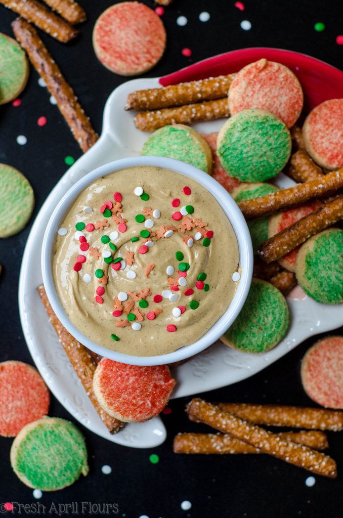 Gingerbread Dip: A smooth and velvety cream cheese dip flavored with molasses and seasonal spices. 