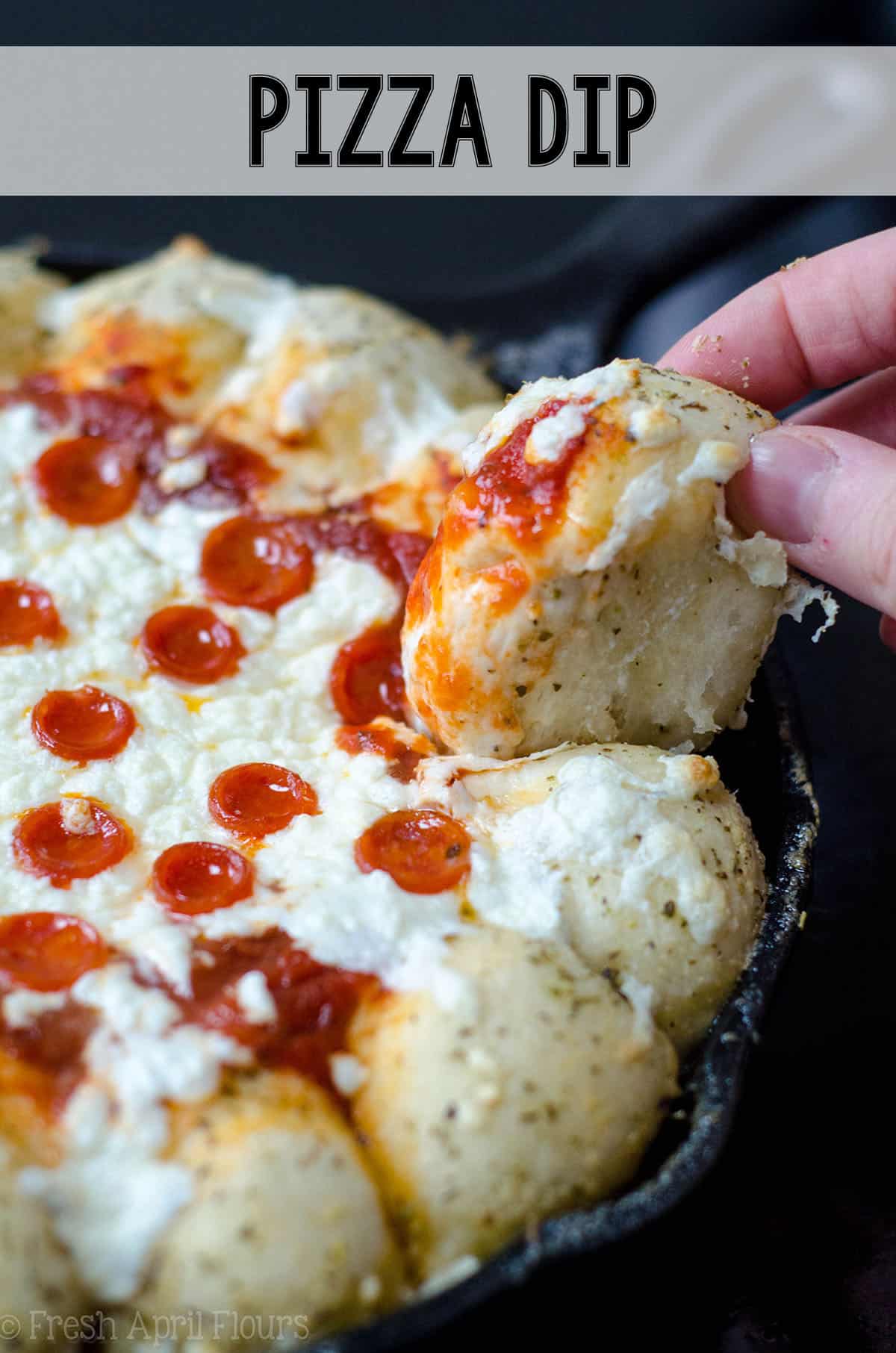 Ditch the delivery and prepare your pizza in a skillet with built-in bread! Also includes directions for omitting the rolls.  via @frshaprilflours