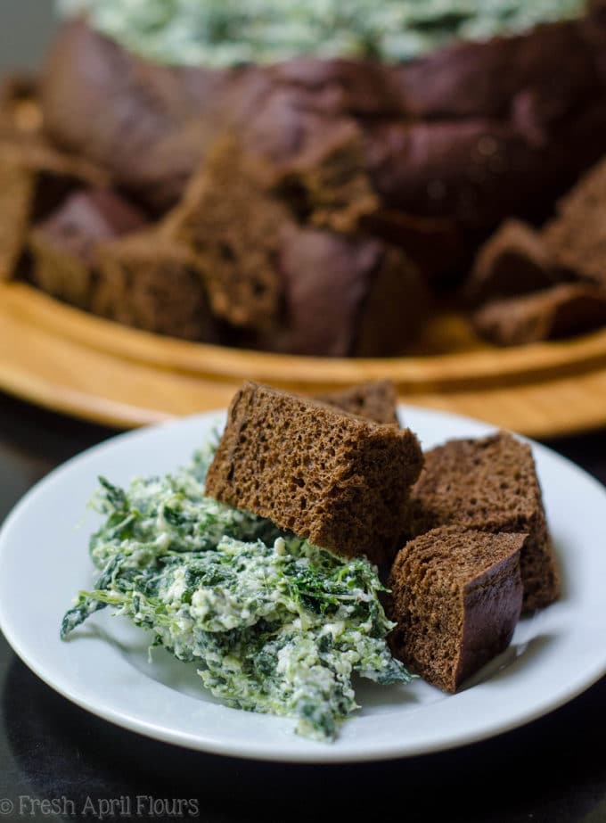 Spinach Dip: A simple creamy cheese dip filled with spinach. Serve it cold or warm it up!