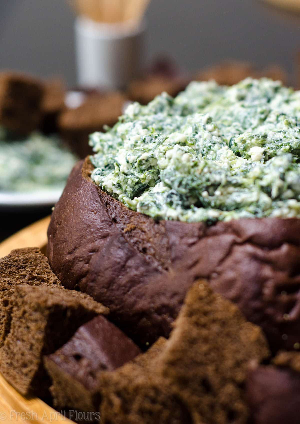 Spinach Dip: A simple creamy cheese dip filled with spinach. Serve it cold or warm it up!