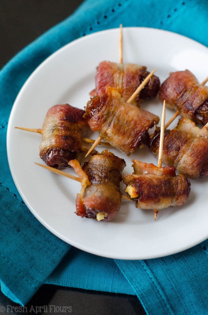 Bacon Wrapped Dates with Goat Cheese: A simple 3-ingredient appetizer that's sure to become a favorite at your next gathering!