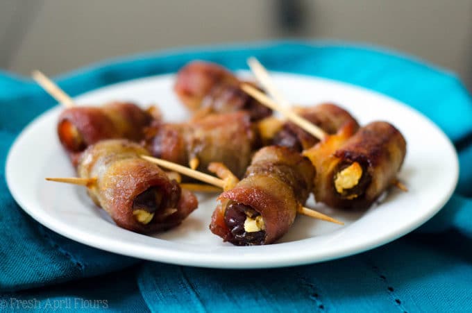 Bacon Wrapped Dates with Goat Cheese: A simple 3-ingredient appetizer that's sure to become a favorite at your next gathering!