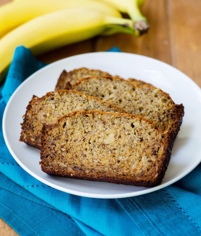 Classic Banana Bread: Spiced with a touch of cinnamon and studded with nuts, not much beats this classic quick bread!