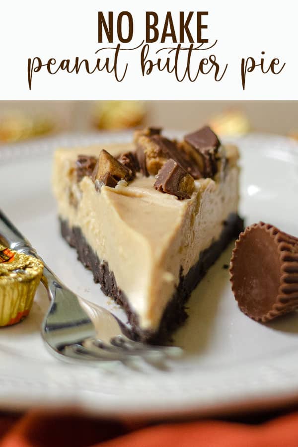 A light and creamy peanut butter filling atop a crushed Oreo crust. The chopped peanut butter cups on top seal the deal for a perfect no bake pie! via @frshaprilflours