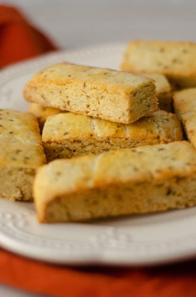 Traditional Italian Anise Biscotti: Basic biscotti cookies flavored with anise extract and anise seed.