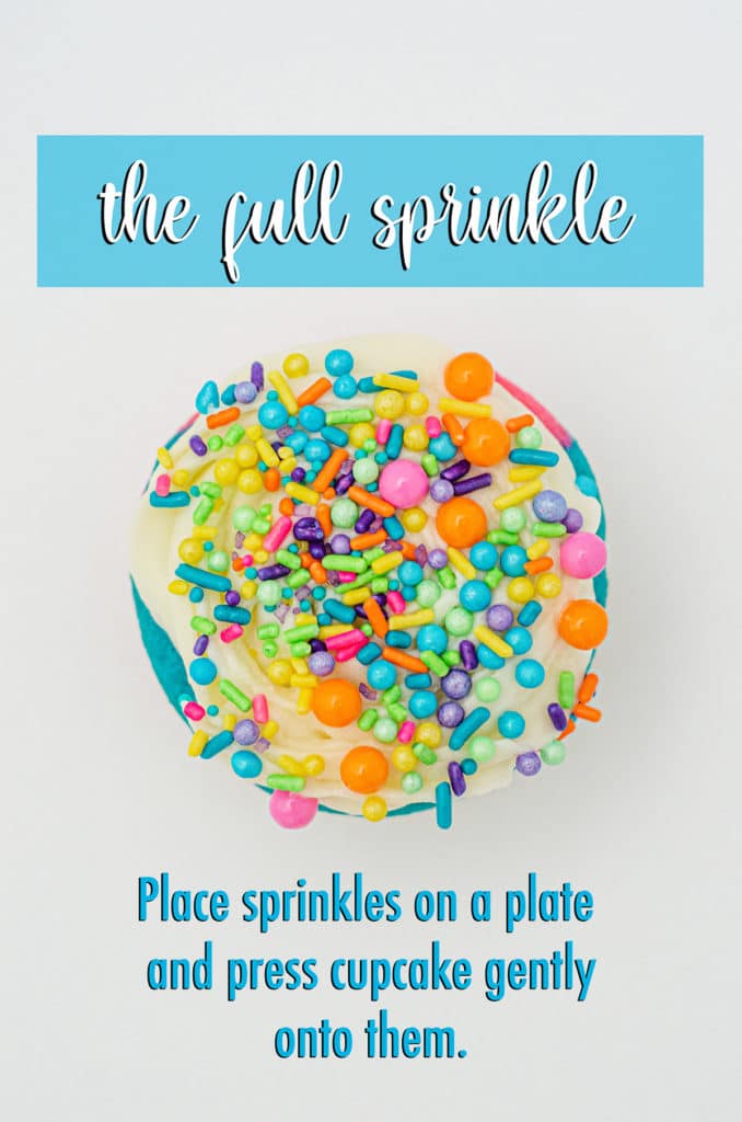 How Many Sprinkles Do I Need? A comprehensive overview of exactly how many sprinkles you need for your preferred method of decorating cupcakes.