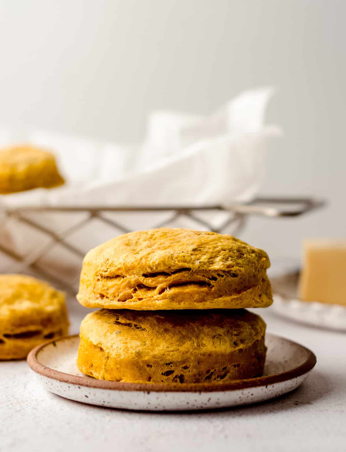 stack of pumpkin biscuits