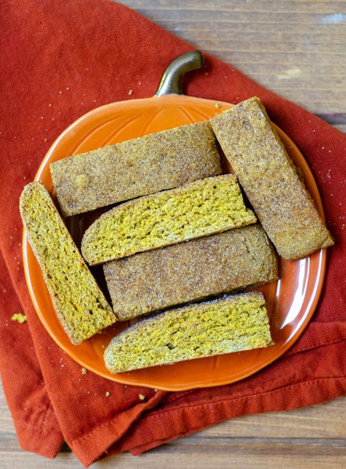 Pumpkin Spice Biscotti: Crunchy, flavorful biscotti get a fall makeover with real pumpkin purée and pumpkin pie spices.