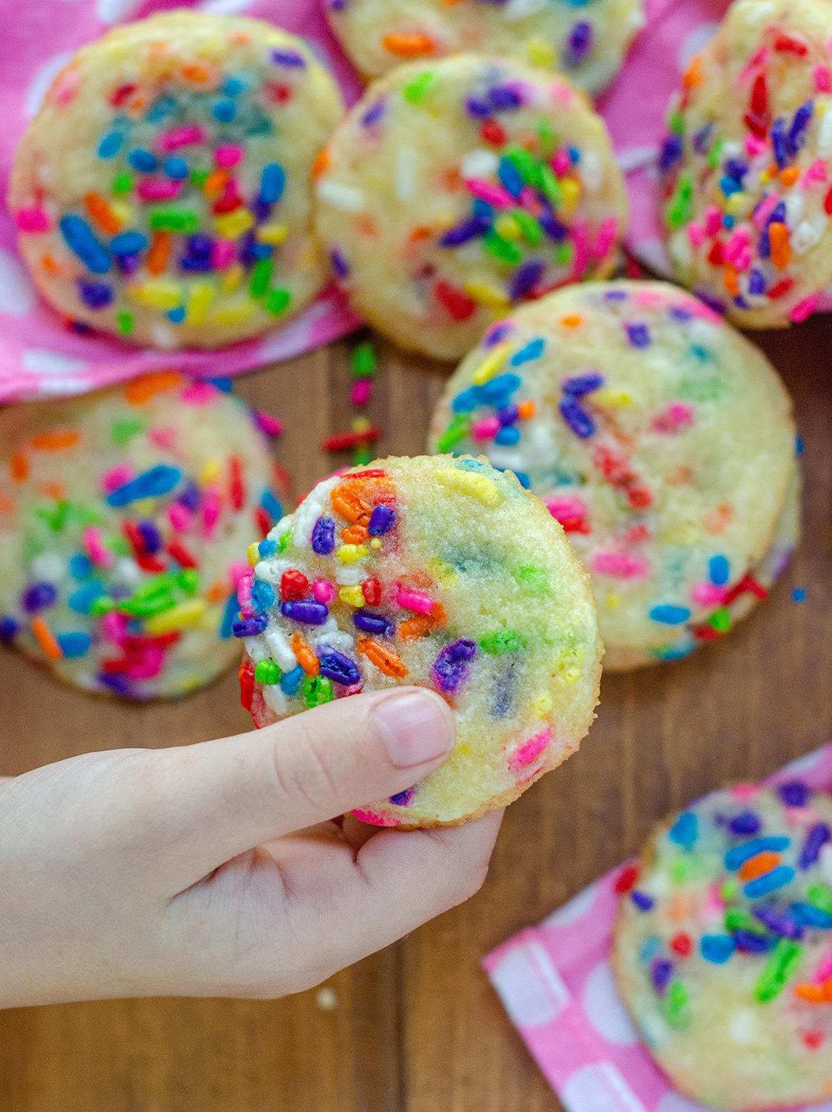 Mini Drop Sugar Cookies with Sprinkles