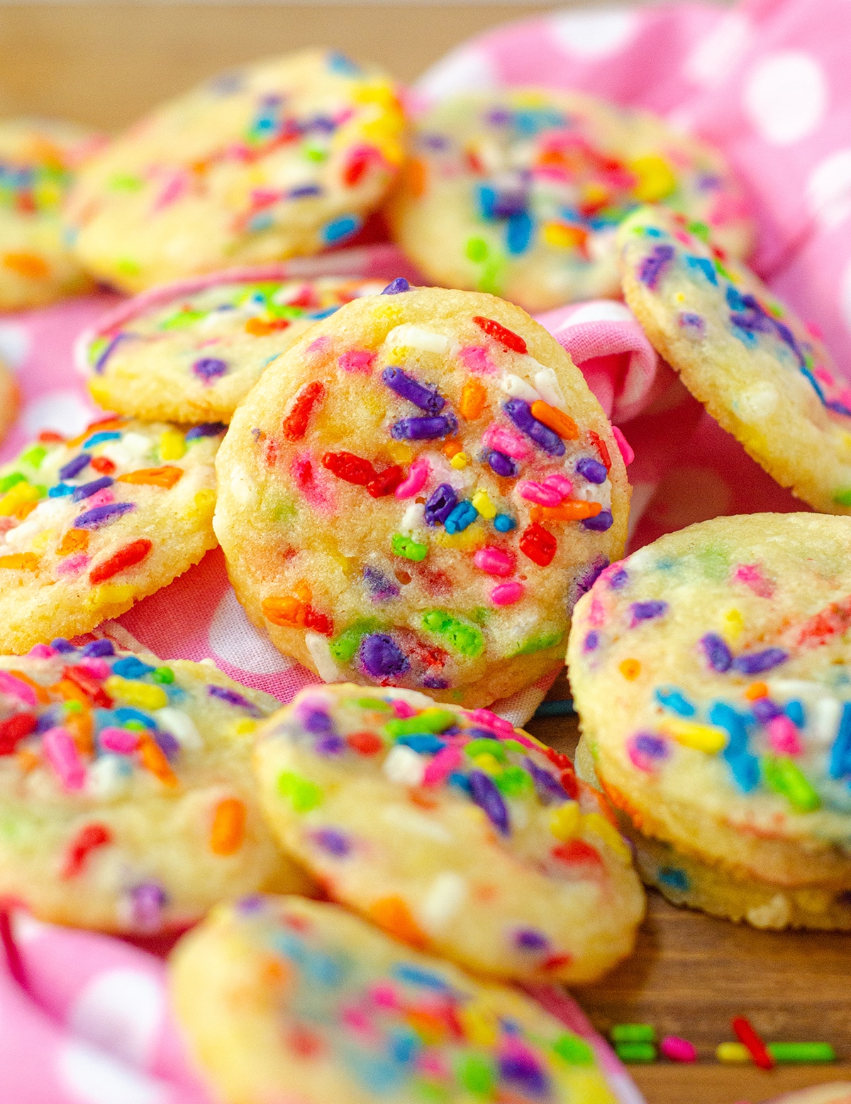 Mini Drop Sugar Cookies with Sprinkles