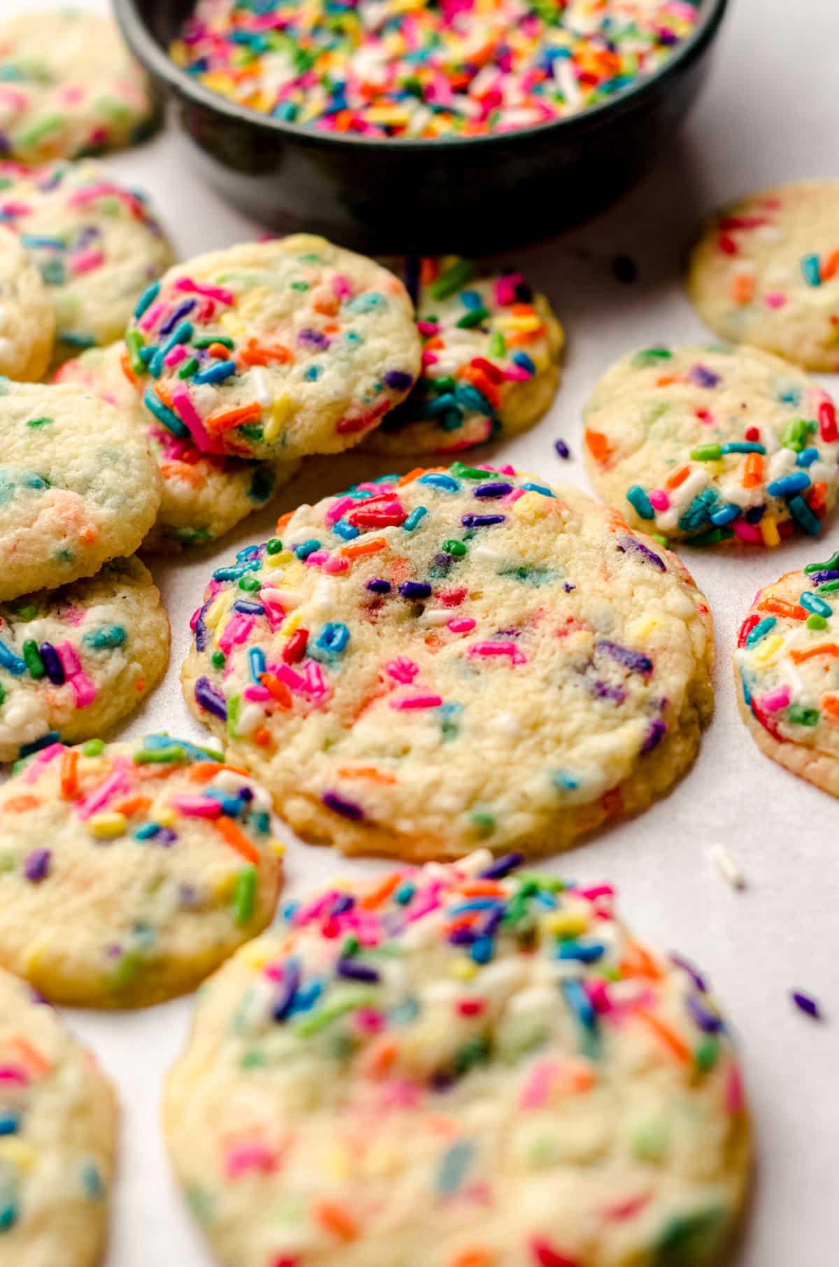 Mini Sugar Cookies with Sprinkles - Fresh April Flours