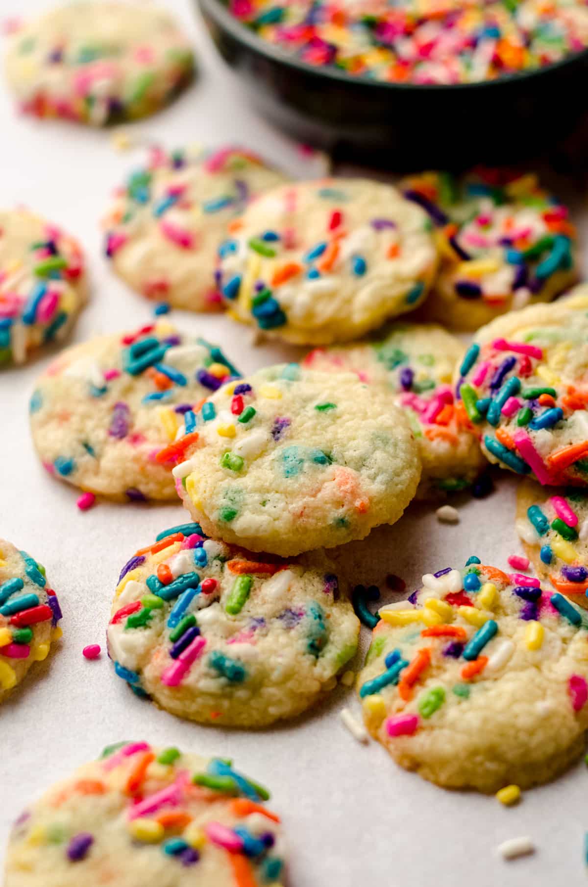 Mini Sugar Cookies with Sprinkles - Fresh April Flours