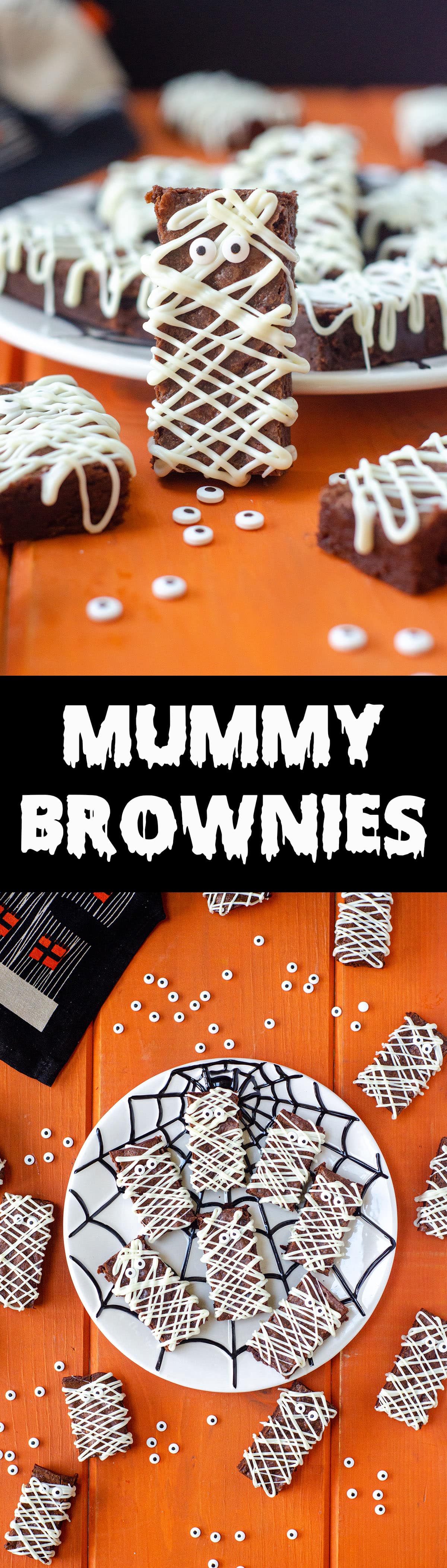 Turn ordinary from-scratch brownies into a seasonally spooky treat! With white chocolate and candy eyeballs, you'll be the most popular monster at the mash! via @frshaprilflours