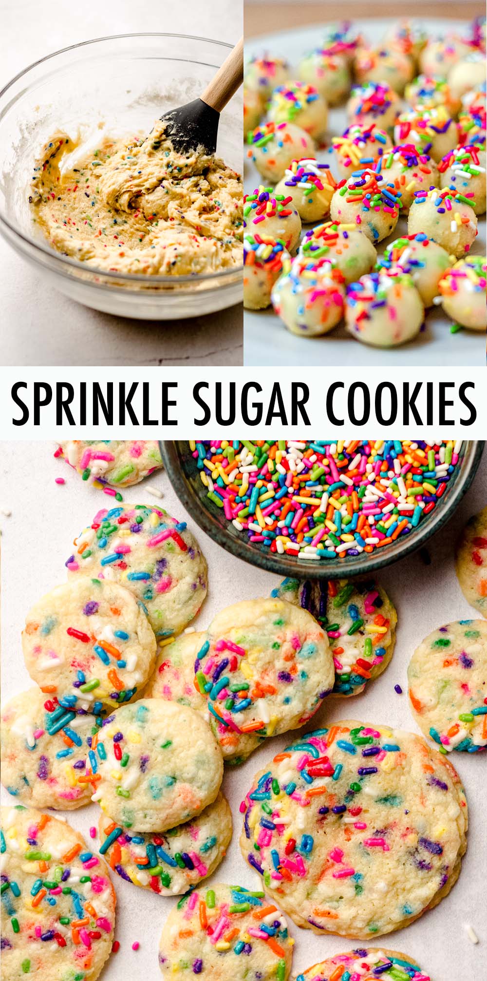 Mini Sugar Cookies with Sprinkles - Fresh April Flours