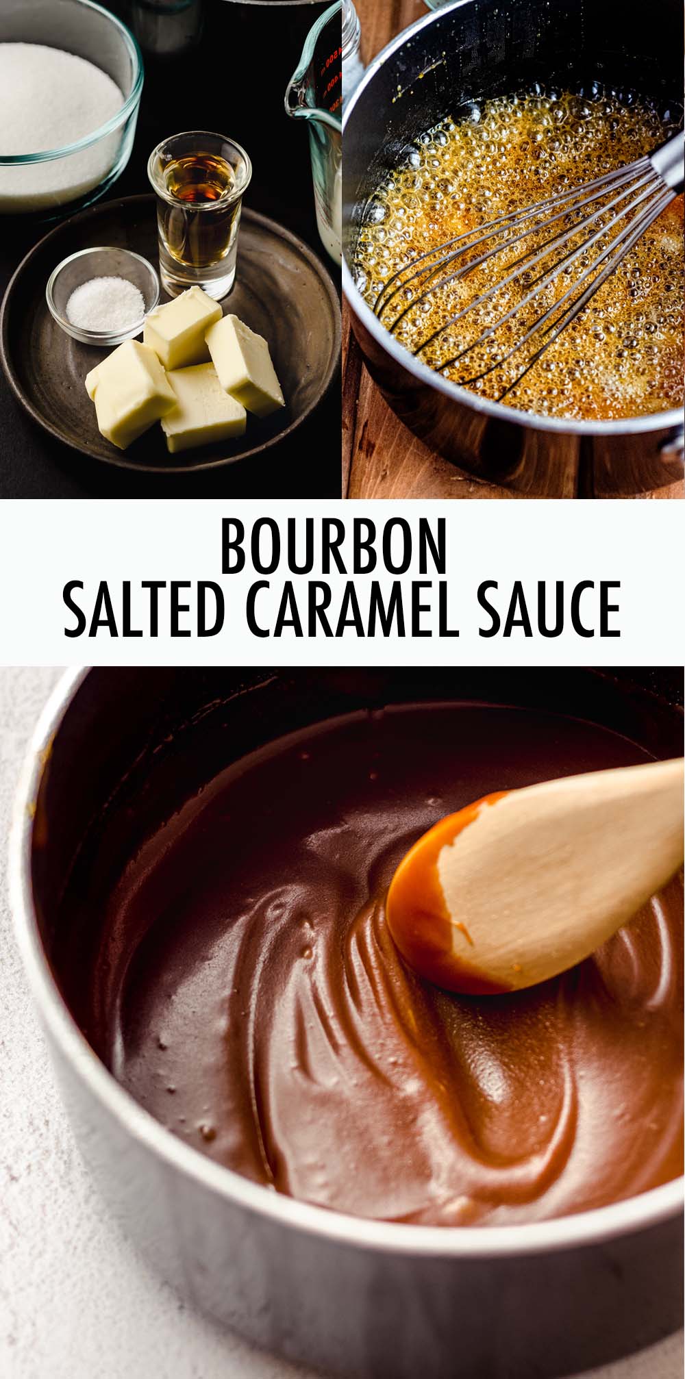 You only need five basic ingredients to make this simple caramel sauce recipe flavored with bourbon. In this recipe, I use the "wet" caramel method which is my tried and true method. via @frshaprilflours