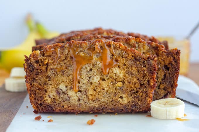 Salted Caramel Banana Bread: Classic banana bread gets swirled with salted bourbon caramel sauce for a jazzy take on the original.