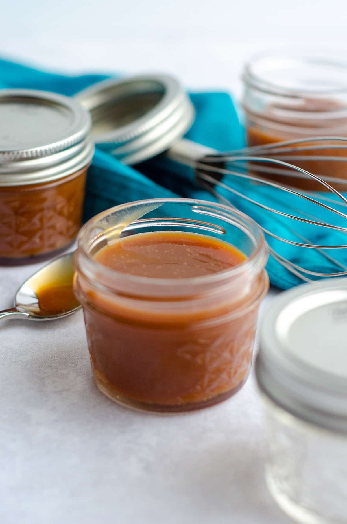 jar of salted caramel sauce