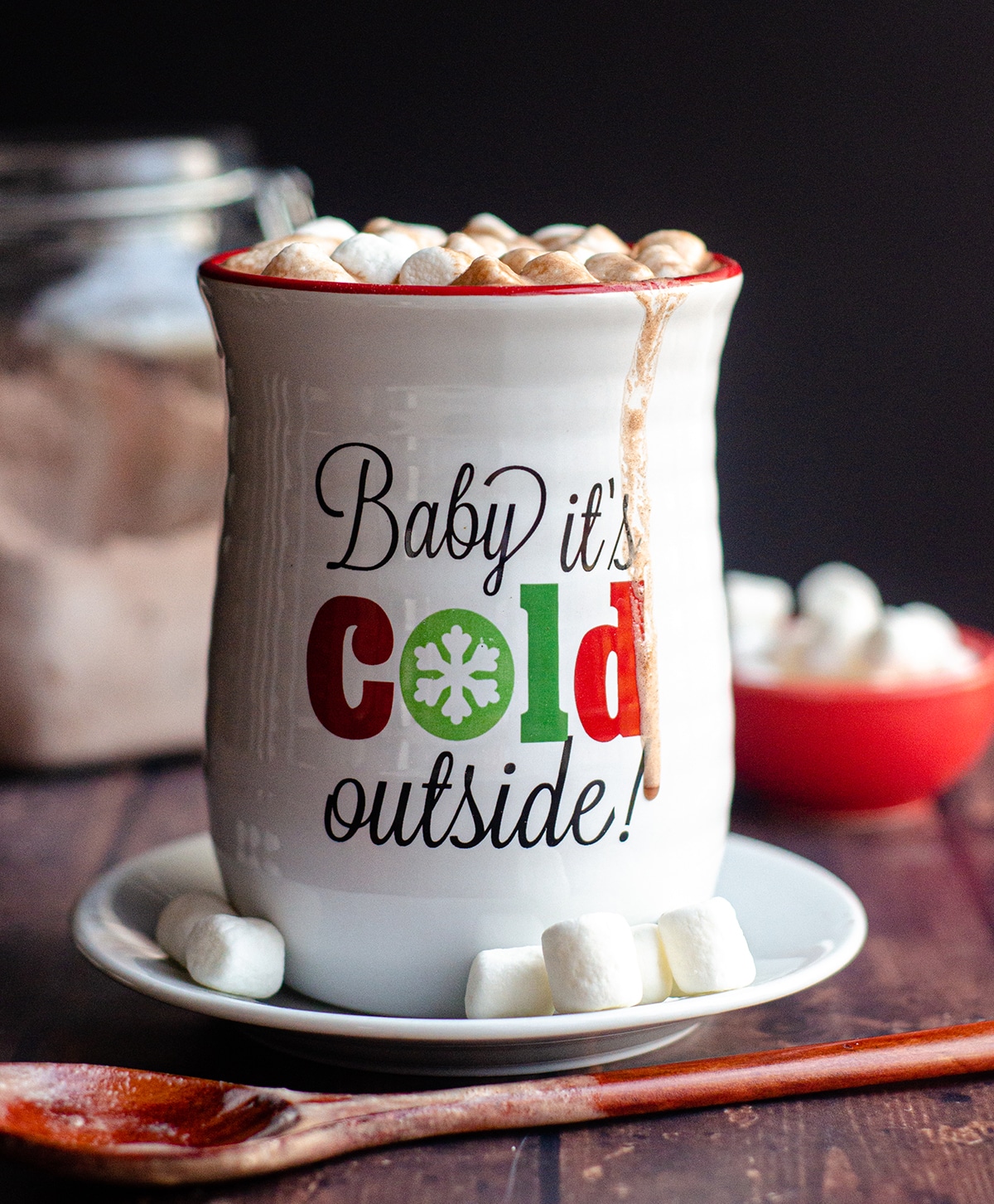 homemade hot cocoa in a mug