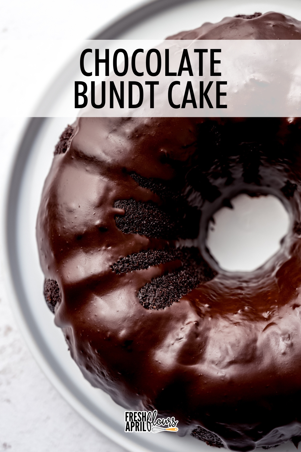 A simple chocolate cake made with rich, deep flavors and topped with a smooth chocolate ganache. via @frshaprilflours