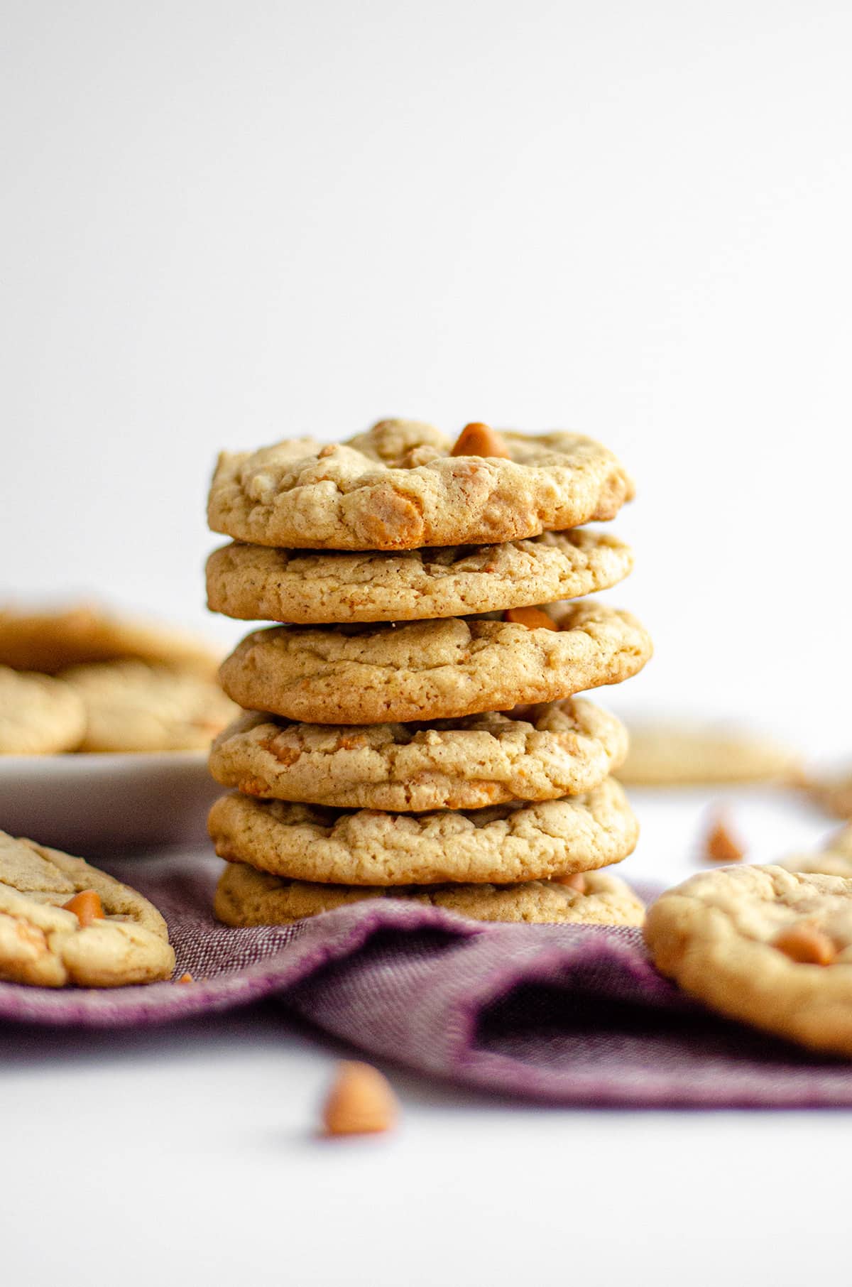 Easy brown sugar drop cookies filled with a heavy dose of butterscotch chips. No chilling required! via @frshaprilflours